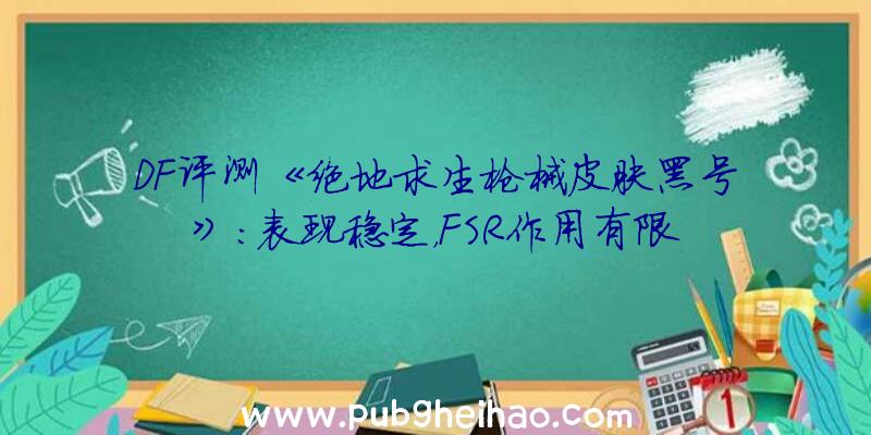 DF评测《绝地求生枪械皮肤黑号》：表现稳定，FSR作用有限