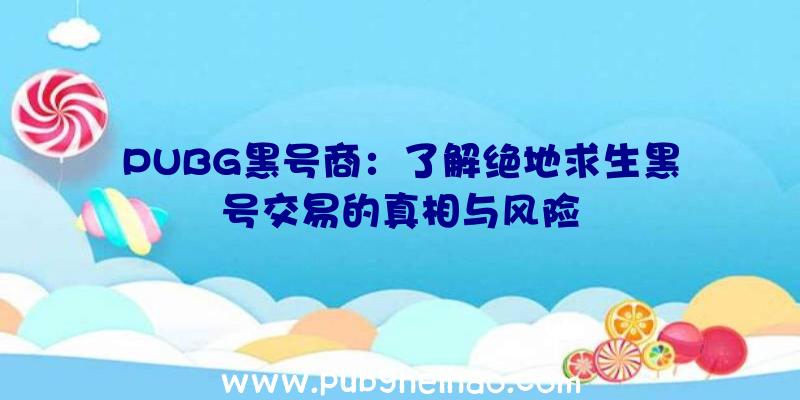 PUBG黑号商：了解绝地求生黑号交易的真相与风险