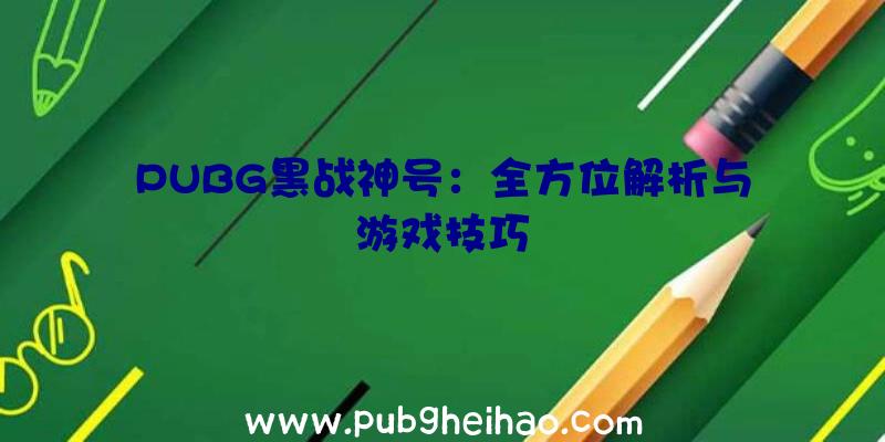 PUBG黑战神号：全方位解析与游戏技巧