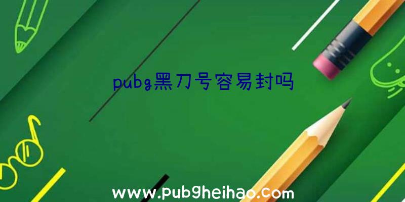 pubg黑刀号容易封吗