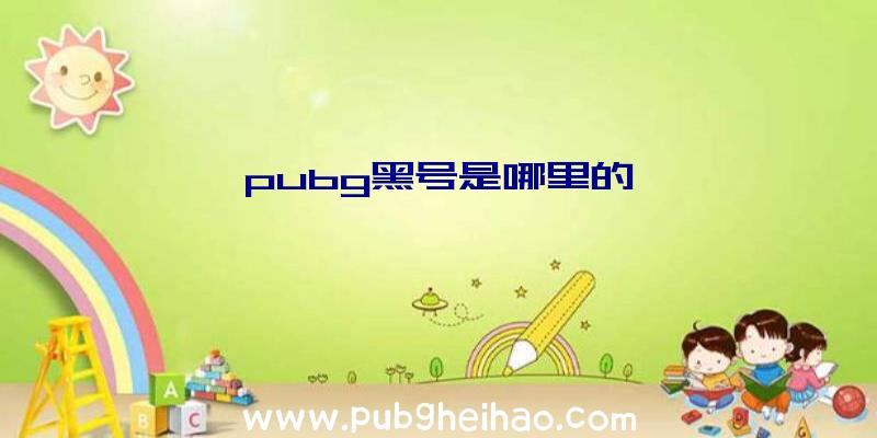 pubg黑号是哪里的