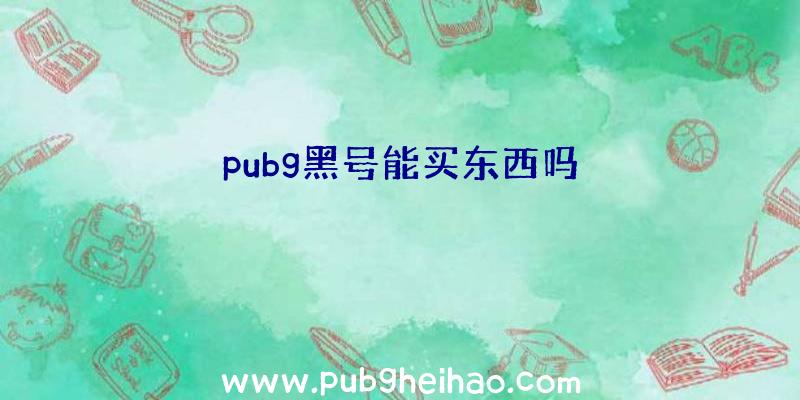 pubg黑号能买东西吗