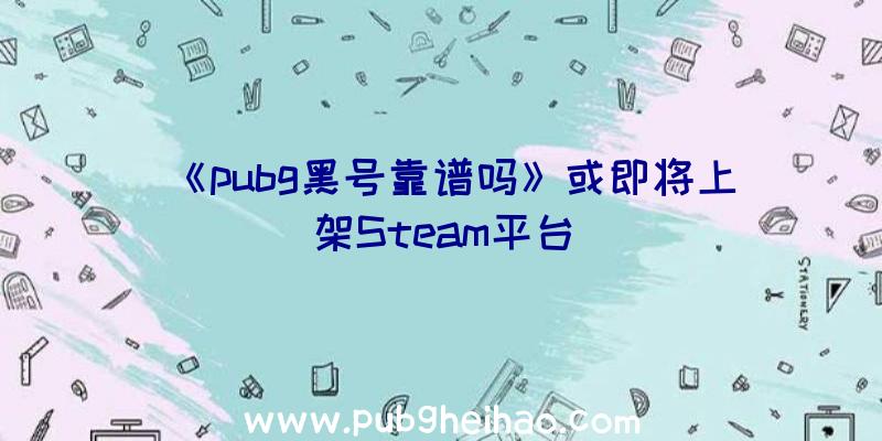 《pubg黑号靠谱吗》或即将上架Steam平台