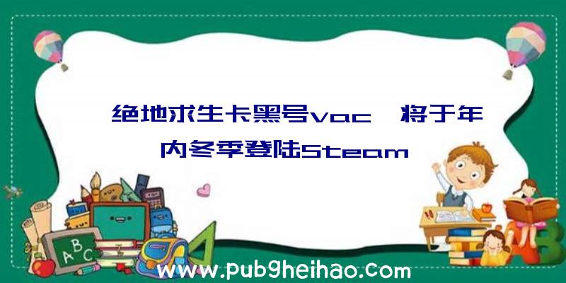 《绝地求生卡黑号vac》将于年内冬季登陆Steam