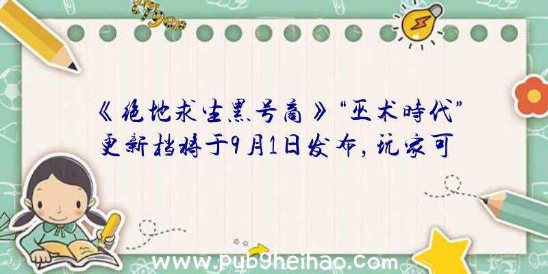 《绝地求生黑号商》“巫术时代”更新档将于9月1日发布，玩家可免费体验！