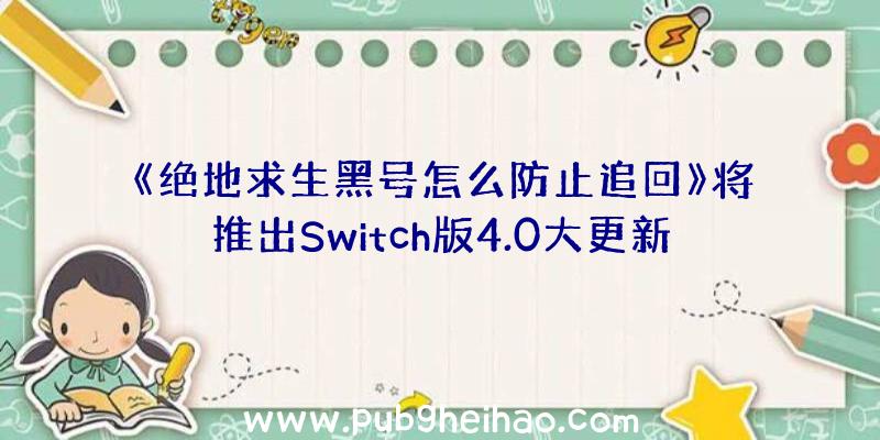 《绝地求生黑号怎么防止追回》将推出Switch版4.0大更新，创意总监表示2022年是最繁忙的一年之一