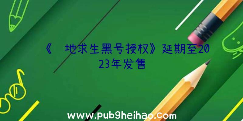 《绝地求生黑号授权》延期至2023年发售