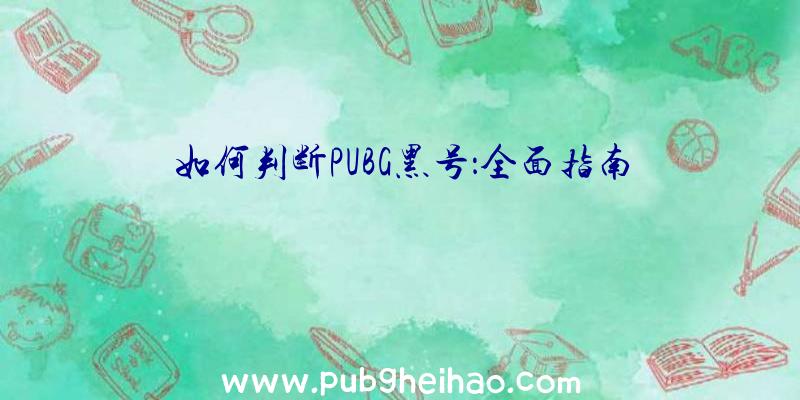 如何判断PUBG黑号：全面指南