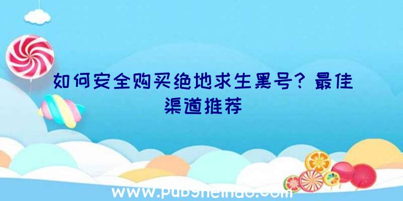 如何安全购买绝地求生黑号？最佳渠道推荐