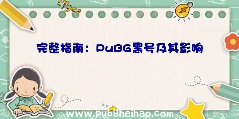 完整指南：PuBG黑号及其影响