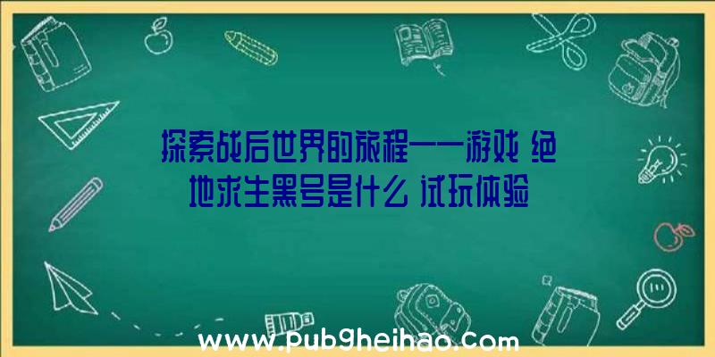 探索战后世界的旅程——游戏《绝地求生黑号是什么》试玩体验