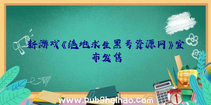 新游戏《绝地求生黑号资源网》宣布发售