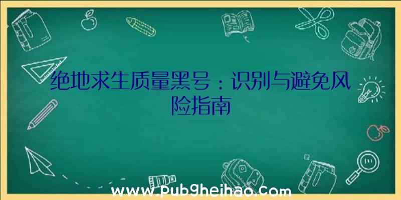 绝地求生质量黑号：识别与避免风险指南