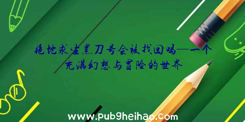 绝地求生黑刀号会被找回吗—一个充满幻想与冒险的世界