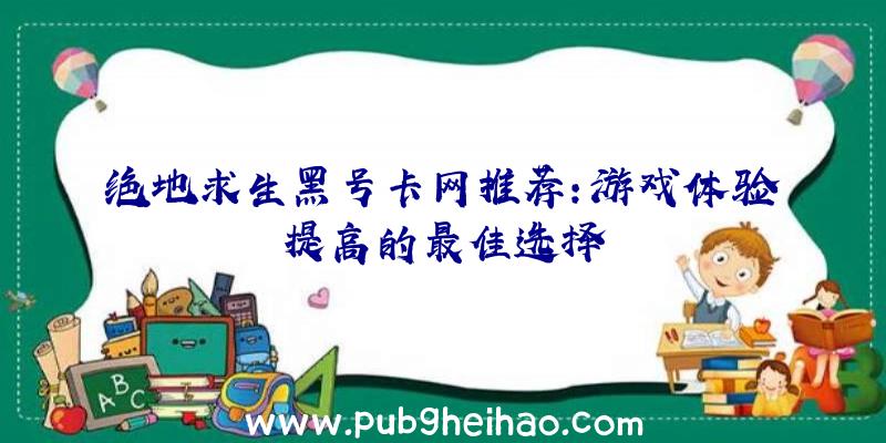 绝地求生黑号卡网推荐：游戏体验提高的最佳选择