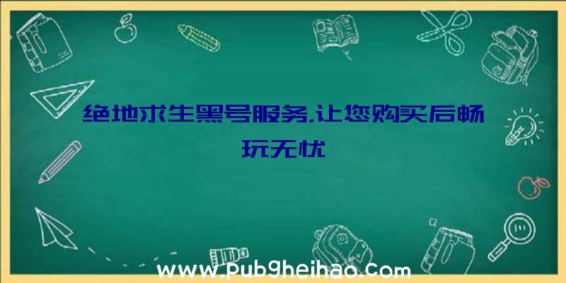 绝地求生黑号服务，让您购买后畅玩无忧