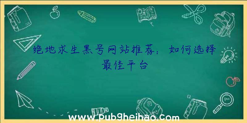 绝地求生黑号网站推荐：如何选择最佳平台