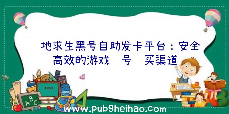 绝地求生黑号自助发卡平台：安全高效的游戏账号购买渠道