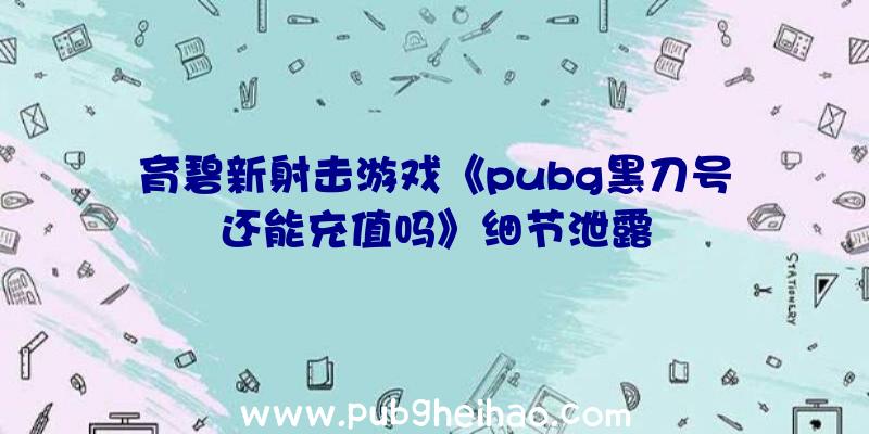 育碧新射击游戏《pubg黑刀号还能充值吗》细节泄露